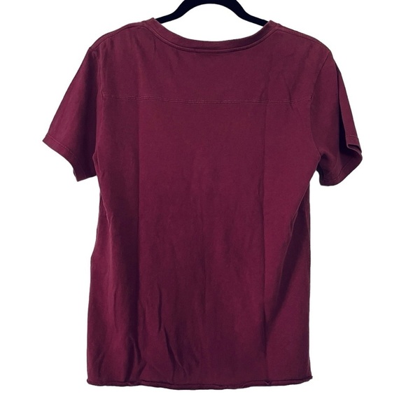 Saint Laurent Paris “Love” yellow Greek lettering relaxed fit bordeax t-shirt - Picture 7 of 9